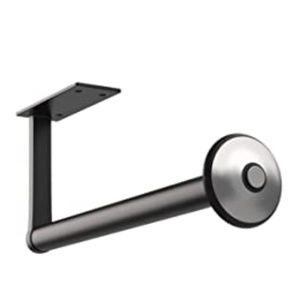 NEW Black Paper Towel Holder Wall Or Under Cabinet Mount Stainless Steel